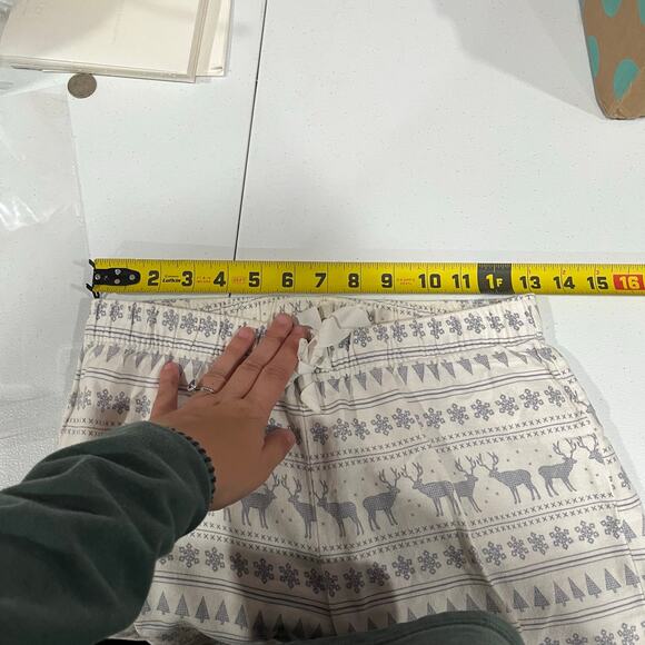 Gap Body Reindeer Flannel 100% Cotton Sleep Pants Womens XS Lounge Cozy Holiday - Picture 8 of 8